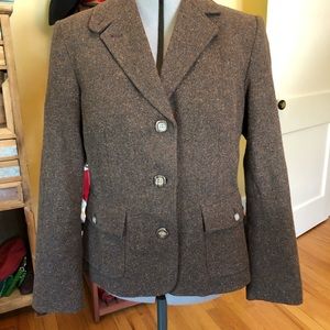 Brown tailored wool blazer